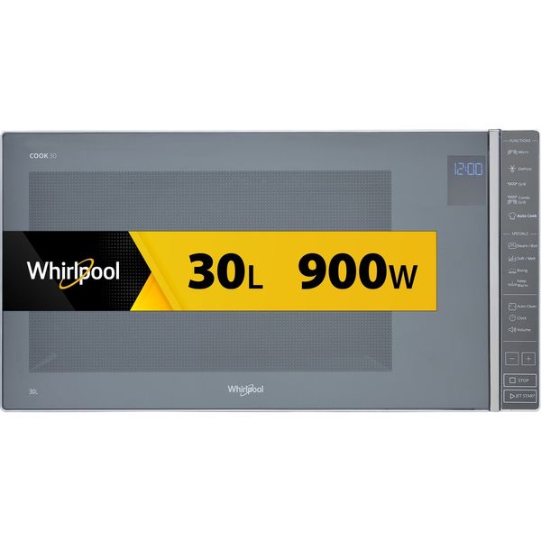 Whirlpool-Mikrofalowka-Wolnostojące-MWP-304-M-Lustro-Elektroniczny-30-MW---Grill-900-Frontal