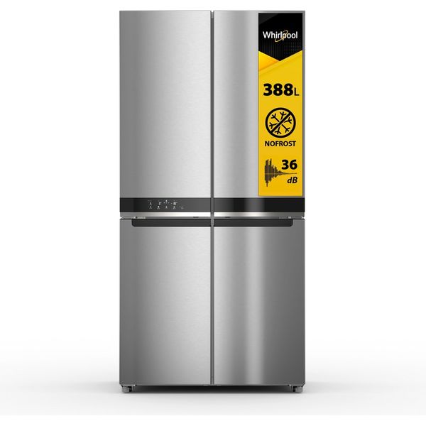 Whirlpool-Side-by-Side-Wolnostojące-WQ9-B2L-EF-Inox-Look-Frontal-open