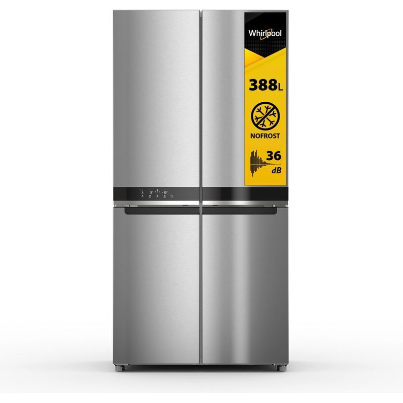 Whirlpool-Side-by-Side-Wolnostojące-WQ9-B2L-EF-Inox-Look-Frontal-open