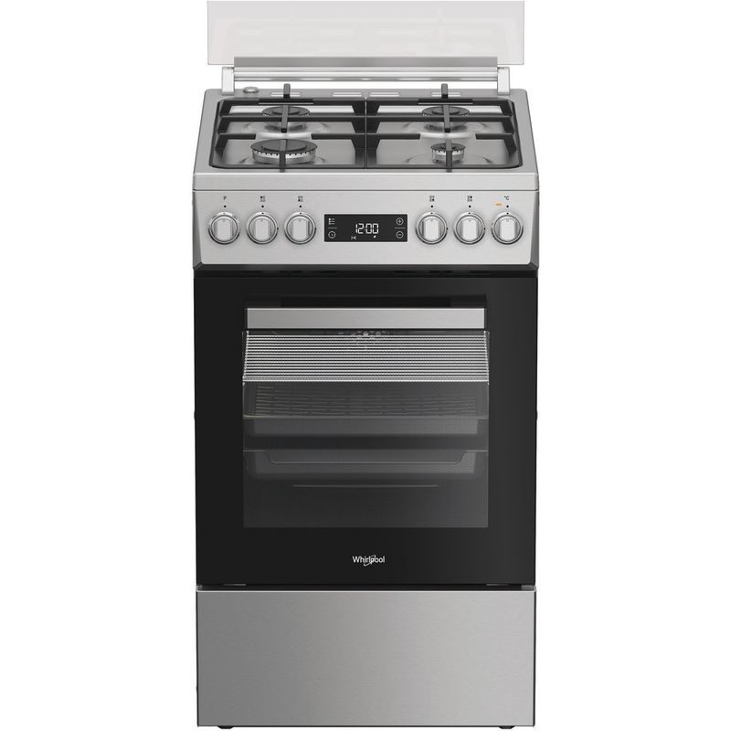 Whirlpool-Kuchenka-W5G8LMX-Inox-Gazowy-Frontal