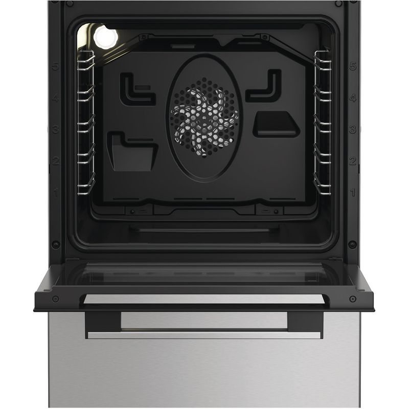 Whirlpool-Kuchenka-W5G8LMX-Inox-Gazowy-Frontal-open