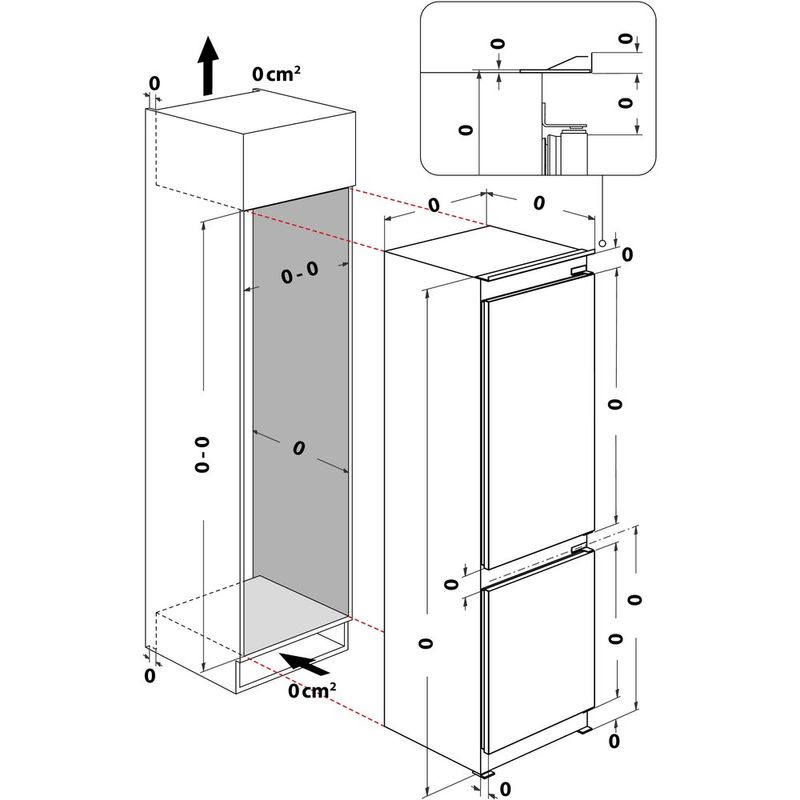 Whirlpool-Lodowka-z-zamrażarką-Do-zabudowy-WHK2-5293-B5E-Zinc-Metal-Dwudrzwiow-y-a-Technical-drawing