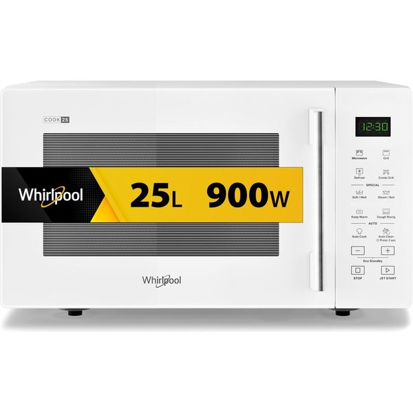 Whirlpool-Mikrofalowka-Wolnostojące-MWP-254-W-Biel-Elektroniczny-25-MW---Grill-900-Frontal