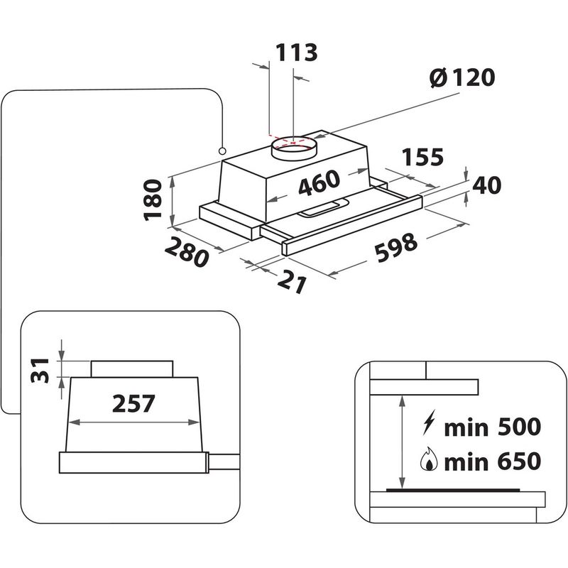 Whirlpool-Okap-Do-zabudowy-AKR-750-G-SD-Szary-Do-zabudowy-Mechaniczny-Technical-drawing