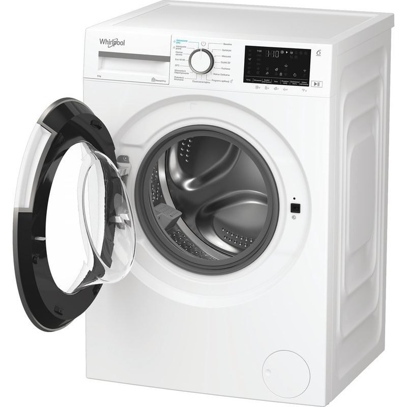 Whirlpool Pralka Wolnostojące WAM 87W PL Biel Ładowany od frontu A Perspective open
