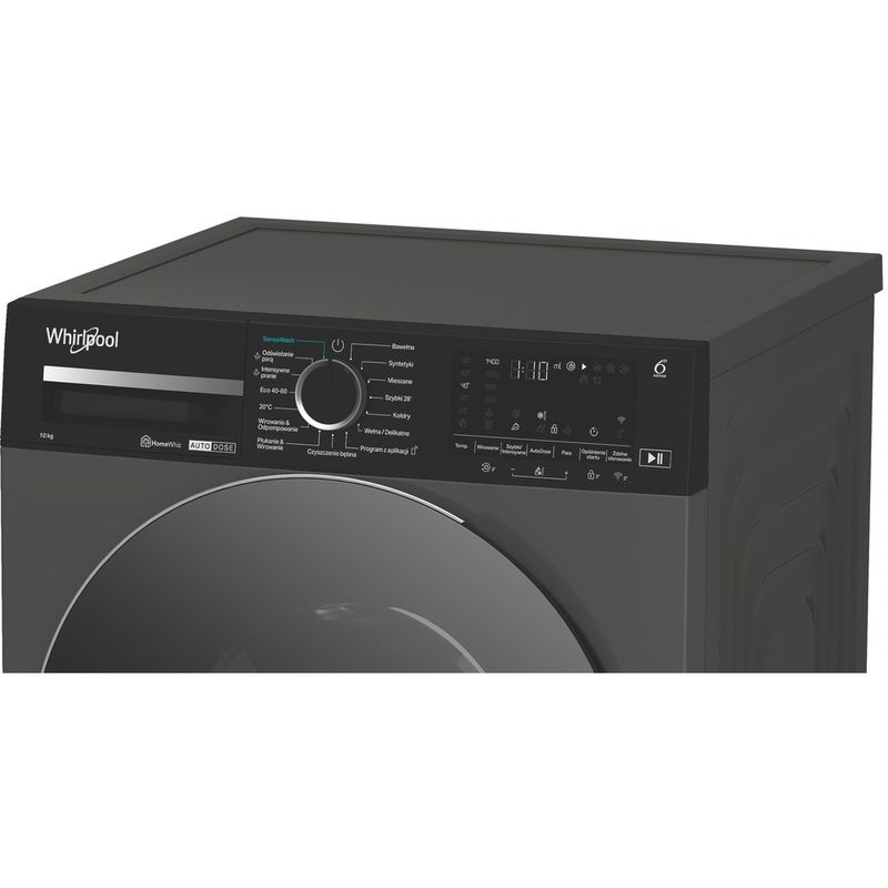 Whirlpool Pralka Wolnostojące MXWM 07G ADS PL Szary Manhattan Ładowany od frontu A Lifestyle control panel