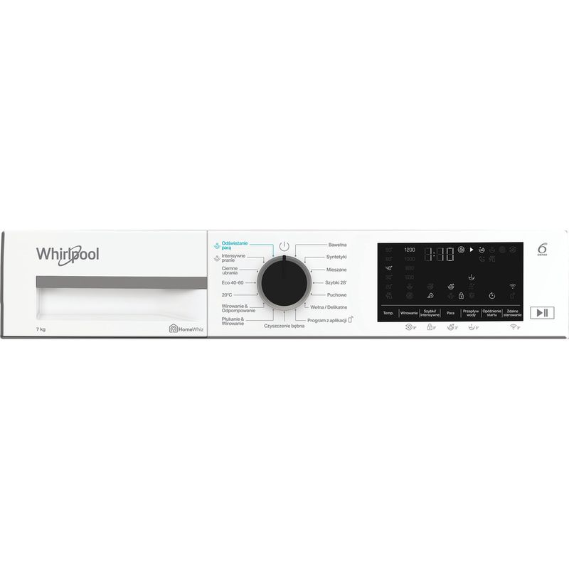 Whirlpool Pralka Wolnostojące WAM 762WB PL Biel Ładowany od frontu A Program
