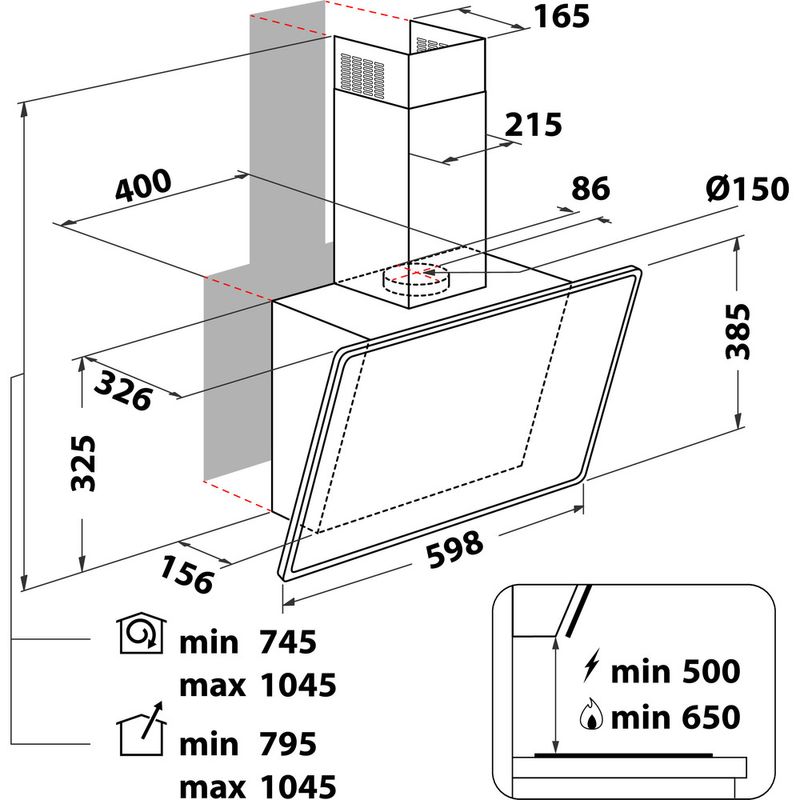Whirlpool-Okap-Do-zabudowy-WHVP-62F-LT-SD-Srebrny-Wolnostojące-Elektroniczny-Technical-drawing