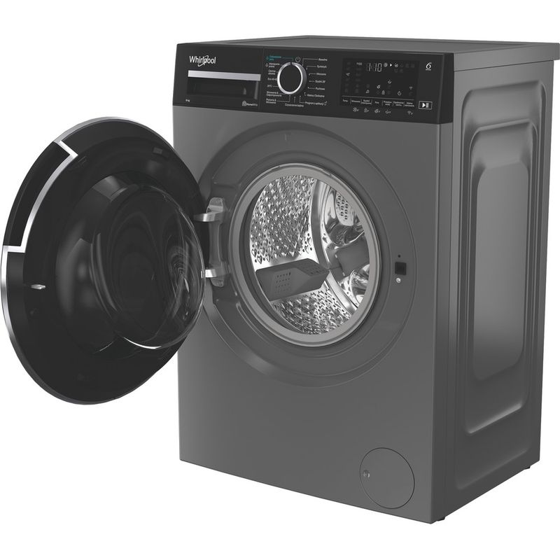 Whirlpool Pralka Wolnostojące WAM 874SKBC PL Gray Ładowany od frontu A Perspective open