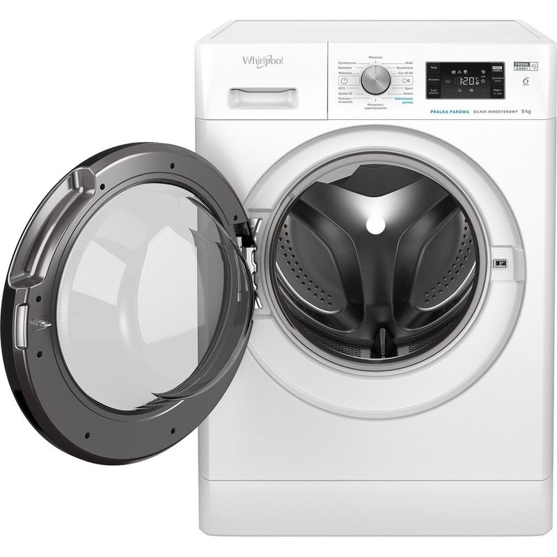 Whirlpool-Pralka-Wolnostojące-FFB9489WWBPL-Biel-Ładowany-od-frontu-A-Frontal-open