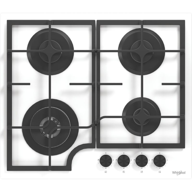 Whirlpool-Płyta-grzewcza-GOAL-617-WH-EE-Biel-Gazowy-Frontal-top-down