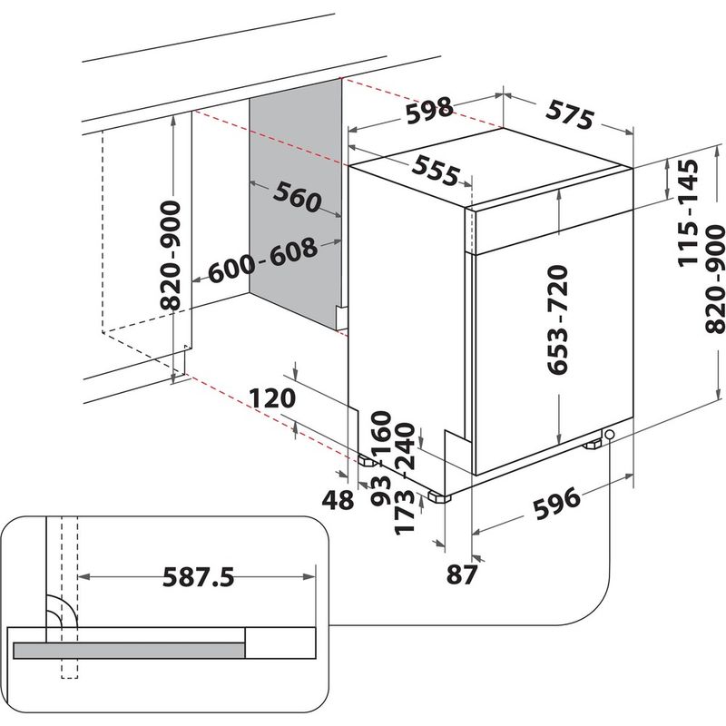 Whirlpool-Zmywarka-Do-zabudowy-WH2BTD14B4N6B-Z-panelem-D-Technical-drawing