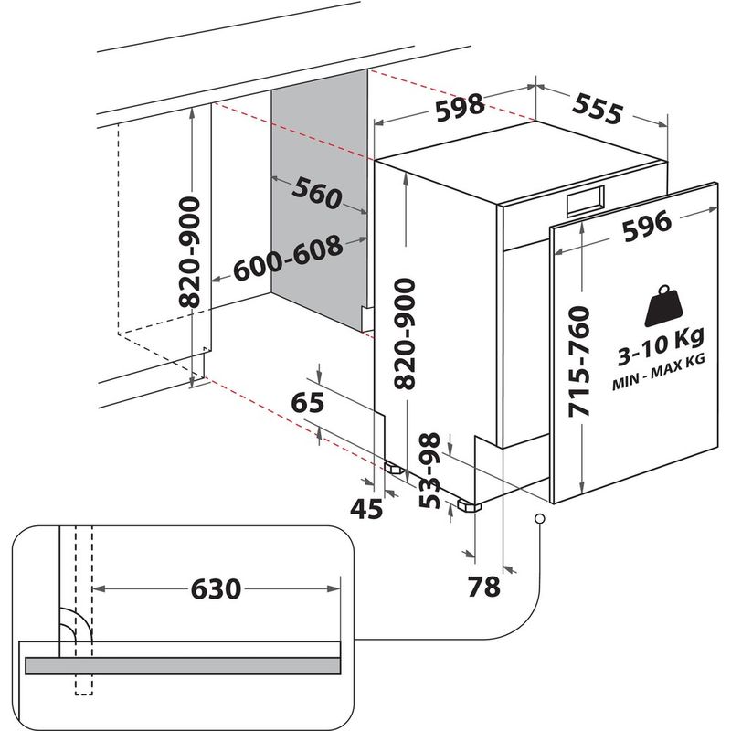Whirlpool-Zmywarka-Do-zabudowy-WH8IC15B2MPL-Zintegrowane-C-Technical-drawing