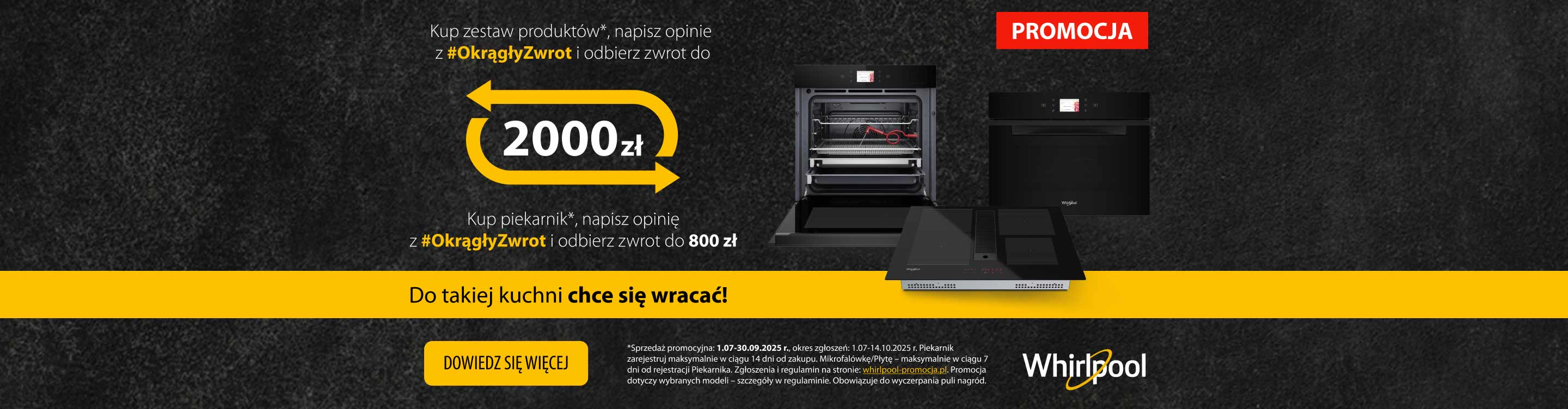 Promocyjne produkty na ciemnym tle